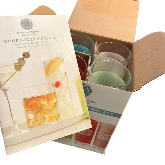 Martha Stewart Set of Four Cocktail Highball Glasses in Box 2010 New Old Stock - Picture 5 of 8